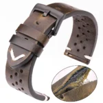 Breathable Leather Watch Strap 18mm-24mm