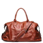 Full Grain Genuine Leather Men Travel Bag