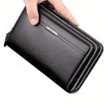 Long Purse Leather Clutch