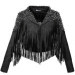 Women's Fringe Faux Suede Leather Jacket