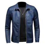 Collar Leather Jacket Men's